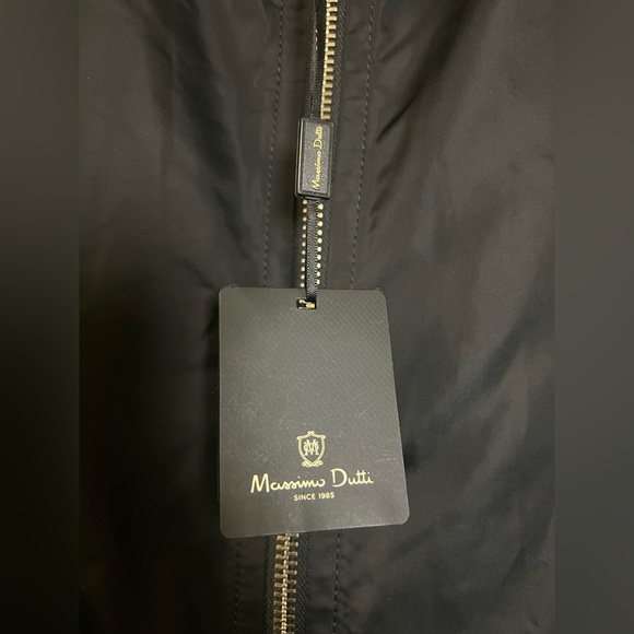 MASSIMO DUTTI Black Lightweight Dress Zip Jacket Size S-NWT - Picture 7 of 14